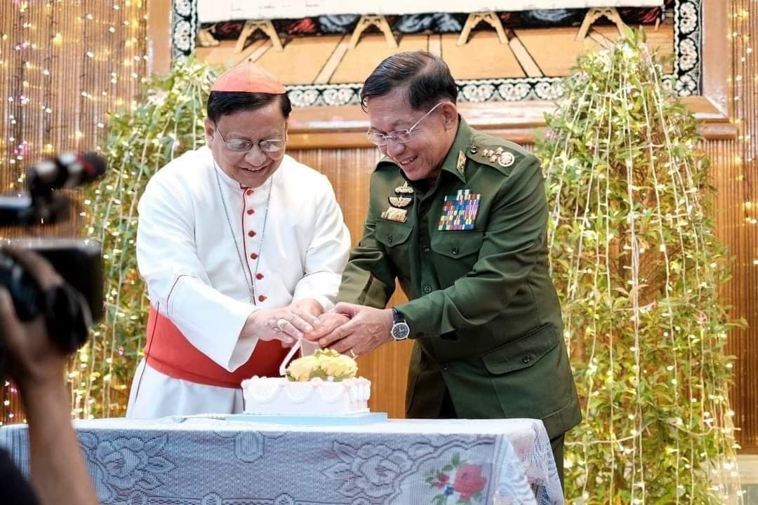 မင်းအောင်လှိုင်နှင့် တွေ့ဆုံစဉ် ရင်ကြားစေ့ရေး လုပ်ငန်းများ ပြန်လည်ဆောင်ရွက်ကြရန် အားပေးသည်ဟု ရန်ကုန်ကက်သလစ်ဂိုဏ်းချုပ်ပြော
