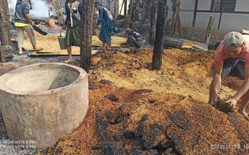 စစ်ကောင်စီတပ်က ကျေးရွာ (၂) ရွာမှ နေအိမ်အဆောက်အဦ (၁၃၉) လုံးနှင့် စပါးများကို မီးရှို့ဖျက်ဆီး