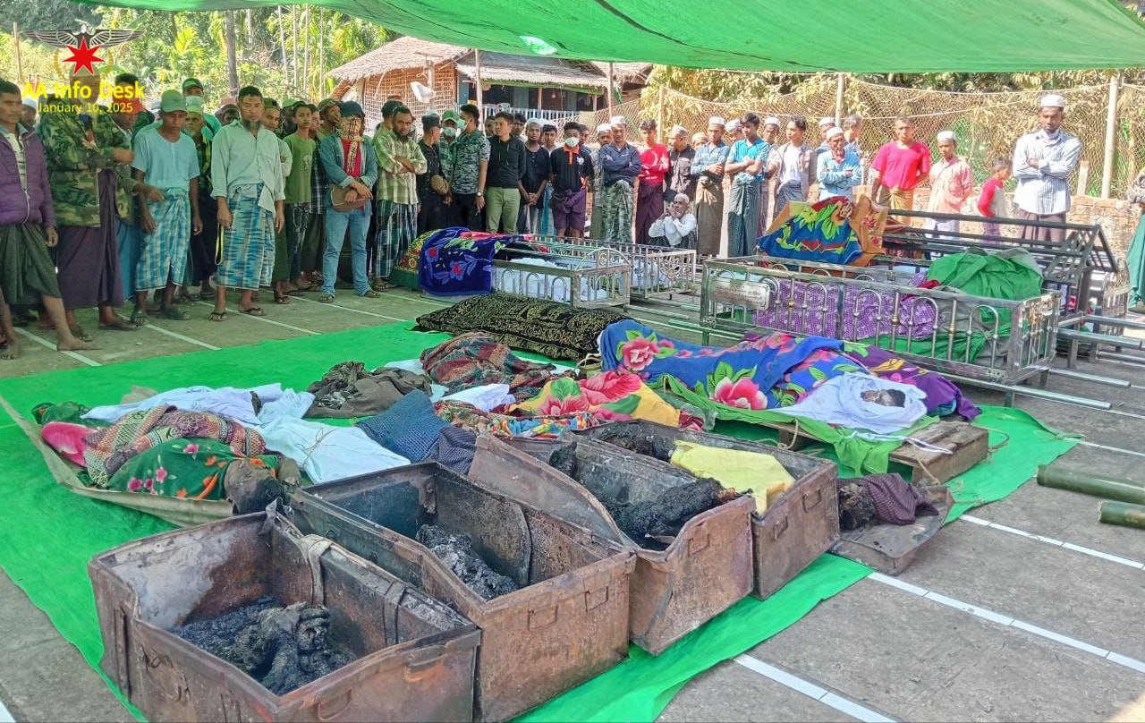 ကျောက်နီမော်ကျေးရွာ လေကြောင်းတိုက်ခိိုက်ခံရမှုအတွင်း ကလေးငယ်များပါ မီးလောင်သေဆုံး