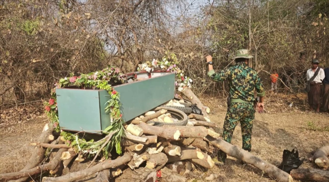 တညောင်ဓာတ်အားခွဲရုံတိုက်ပွဲတွင် ကျဆုံးခဲ့ရသော တပ်ခွဲမှူးရဲဘော်ဆံရှည်၏ ဈာပန
