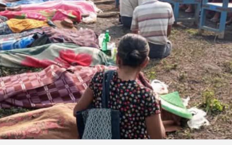 စစ်ကောင်စီ၏ ခလရ ၅၀ မှစစ်ကြောင်းထိုးပြီး ကလေးငယ် (၄)ဦး အပါအဝင် (၁၁) ဦးကို သတ်ဖြတ်ပြီး (၂၃) ဦးကို ဖမ်းဆီးသွား